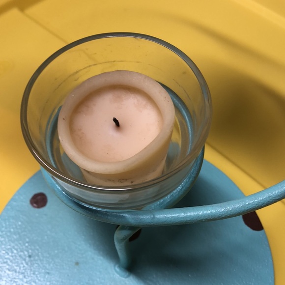 Vintage 3votive candle metal holder - Picture 2 of 6